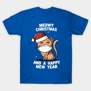 Meowy Cat Christmas and Happy Cat Year - Cute Funny Xmas Gift T-Shirt